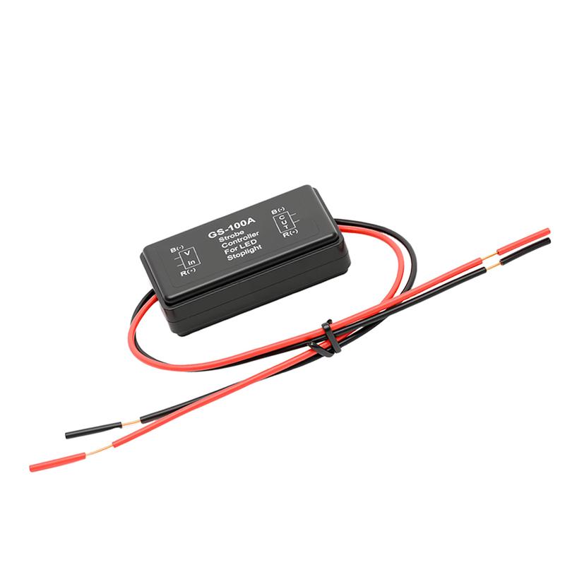 GS-100A Strobe Flasher Tail Lamp Safety Prompt Module Motorcycle LED Brake Light Controller Car Light Control