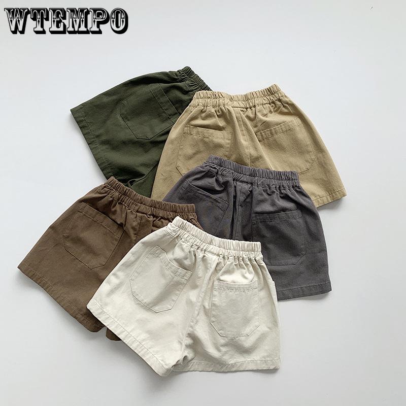 

Children s Shorts Summer Versatile for Boys and Girls Korean Retro Pants Trendy Children s Clothing 130 коричневий