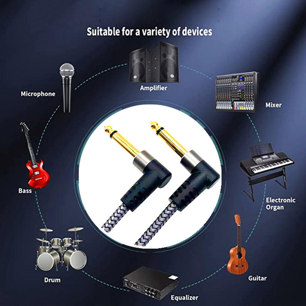 Guitar Patch Cable Replacement Guitar Pedal Cable Effect Cable No Noise Shielded Cable for Guitar Effect Pedals