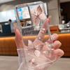 Butterfly Pattern Clear Case For Samsung Galaxy S24 S22 S23 Ultra S21 FE A35 A53 A54 A55 A15 Plating Lens Frame Soft Phone Cover