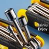 6 In 1 Folding Socket Wrench Set Multi Functional Hex Spanner Nut Driver Set Repair Tool 5-12Mm