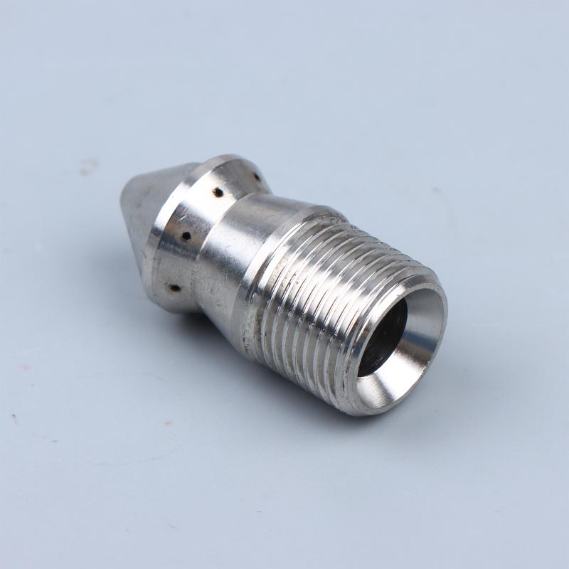 Rear Hole Cleaning Nozzle, Pressure Washer, Drain Sewer, Pipe Spray Nozzle, Rotary Clearning Nozzle, 3/8 "