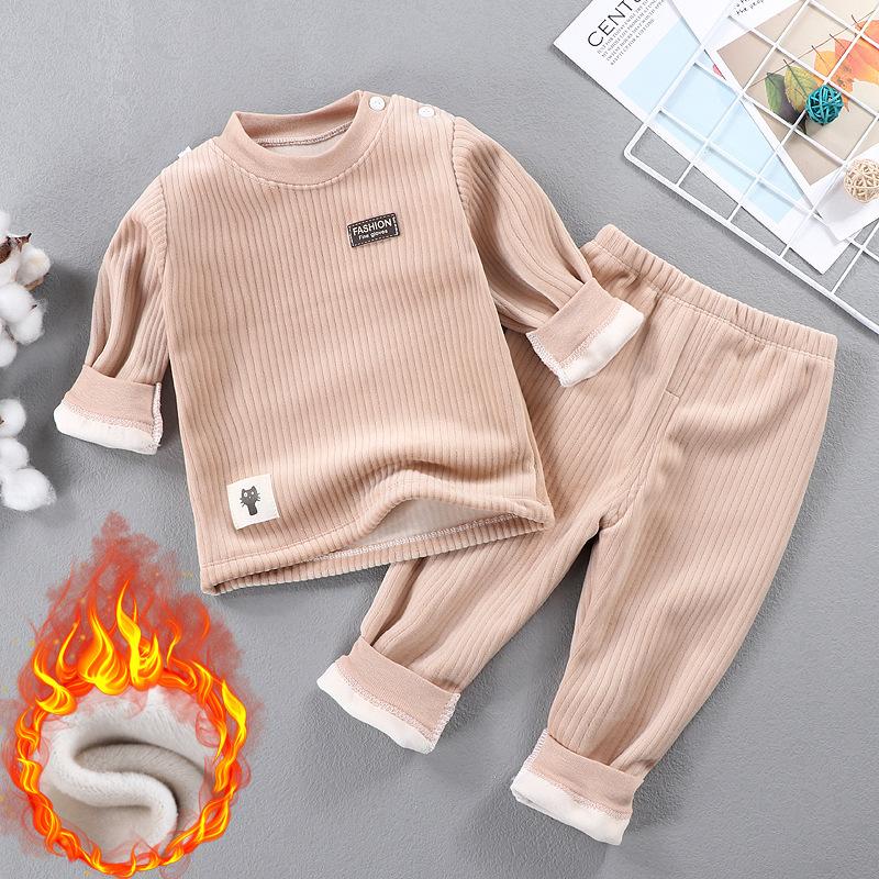 Kinder Winter Thermo-Unterwäsche Kleidung Anzug Dick Verdickt Herbst Kleinkind Homewear Junge Mädchen Pyjamas Sets