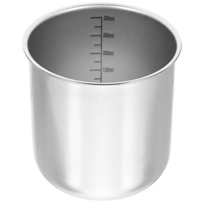 Kichvoe Stainless Steel Rice Measuring Cup with Holder, 300ml Large Capacity, Graduated Measurements, Multi-purpose Kitchen Measuring Cup for Rice