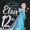Frozen Unisex Adult Bright Like Elsa 12th Birthday T-Shirt