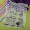 Scrapbook Photo Cards Rubber Stamp Clear Transparent Stamps House