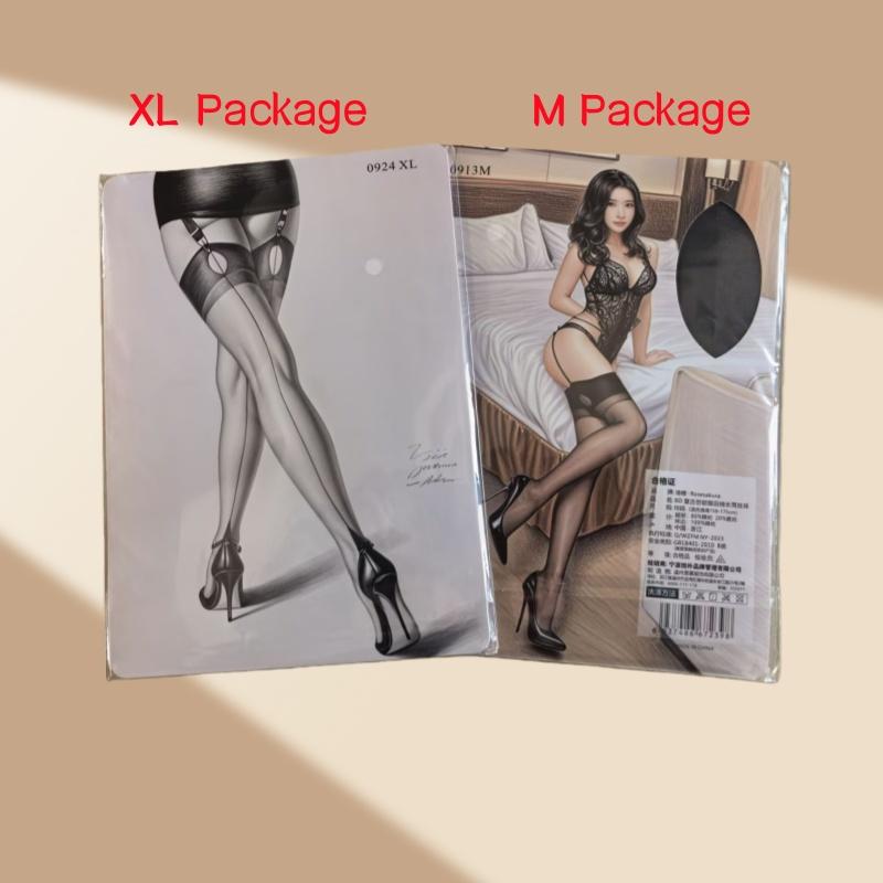 Sexy Damen Weiße Strümpfe M XL Übergröße Seidige Haptik Transparent Ultra-Dünn Lange Strümpfe Nachtclub Fersen Naht Durchsichtig Medias