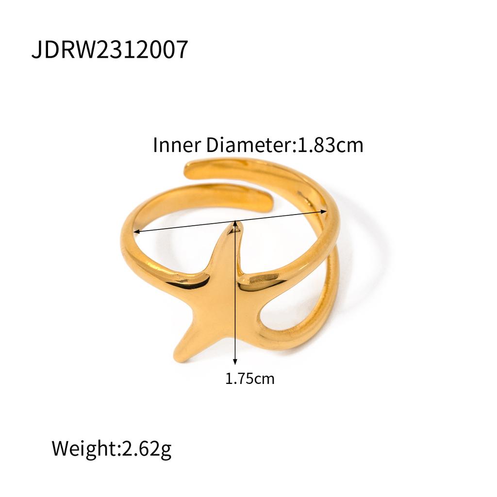 Ocean Jewelry Set Seashell Ring Necklace For Beach Vacation Electroplated Accessories