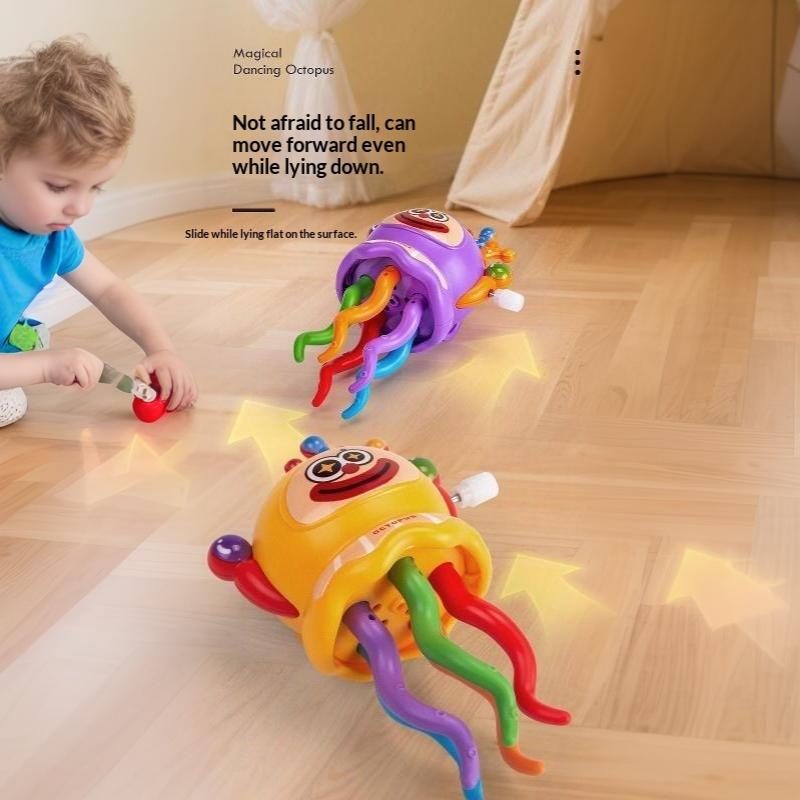 Wind Up Dancing Octopus Toy With Cute Cartoon Face And Colorful Tentacles Perfect For Toddlers Kids Birthday Gifts Daily Play
