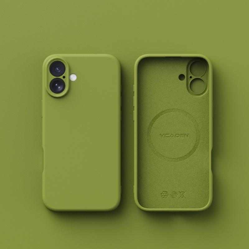 

Подходит для чехла для мобильного телефона Apple 16promax Жидкий силикон Магнитный амортизатор Iphone15 Полная защита от падения Однотонный защитный чехол iPhoneXSmax