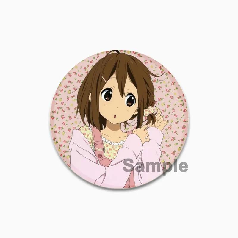 32/44/58mm Kotobuki Tsumugi Hirasawa Yui Akiyama Mio Tainaka Ritsu Cartoon Abzeichen Comic Brosche Pins für Kleidung Rucksack Schmuck Zubehör