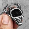 Vintage Japanese Monster Devil Demon Mask Pendant Necklace Chain Unisex Men Women Fashion Gothic Amulet Talisman Jewelry Party Gift