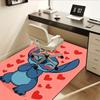 Office Rug Stitch, Hearts Theme 3D Printed Anti-Slip Rug-Machine Washable for Living Room
