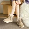 Fashion Winter Padded Thickened Warm Snow Boots for Women Casual Platform Slip On Short Plush Suede Ankle Boots Gladiator Women's Shoes
