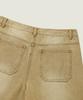 NODU Side Cut Washed Bermuda Shorts [Beige]
