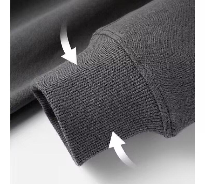 Trendy American High Street 2025 Autumn/Winter Round Neck Printed Long Sleeve Hoodie Pullover