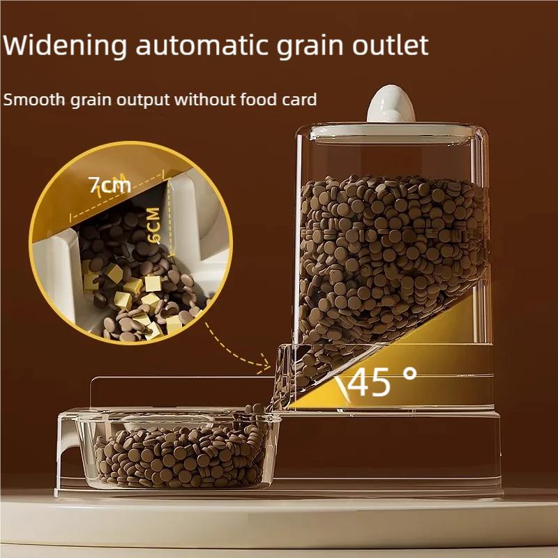 Cute Smiling Cat Automatic Feeder And Water Dispenser Pet Supplies For Cats Small Dogs Gravity Flow Anti Spill Easy To Clean