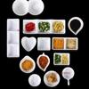 10PCS White Melamine Sauce Dish Multi-grid Seasoning Plate BBQ Hot Pot Dipping Bowl Restaurant Condiment Small Serving Platter