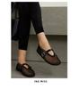 Fashion New Black Beach Shoes Comfort Retro Female Flat Shoes Summer Mesh Hollow Sandals Women Flats Shallow Plus Size 42 Luxury Sandals