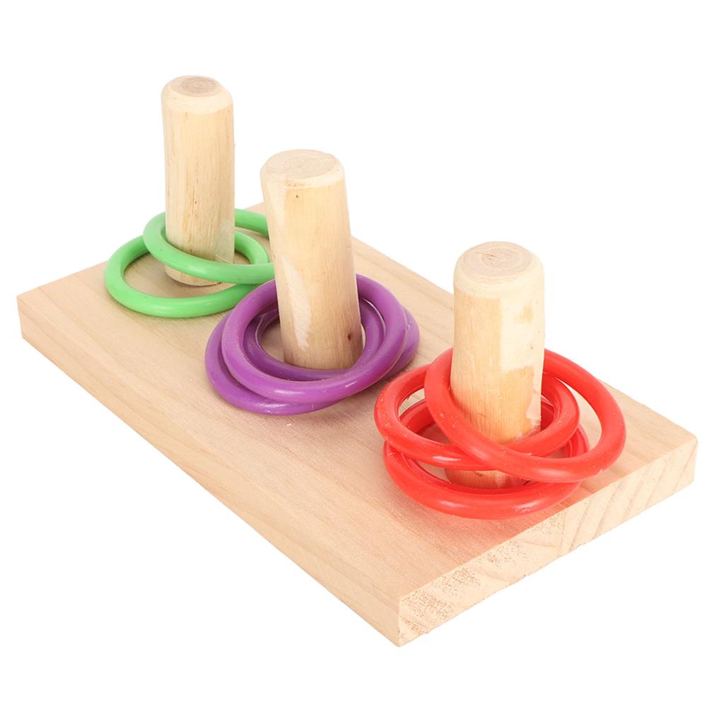 Bird Ring Toy Colorful Interactive Chewing Training Parrot Tabletop Puzzle Toy for Lovebird Cockatiel 5cm 2.0in Ring