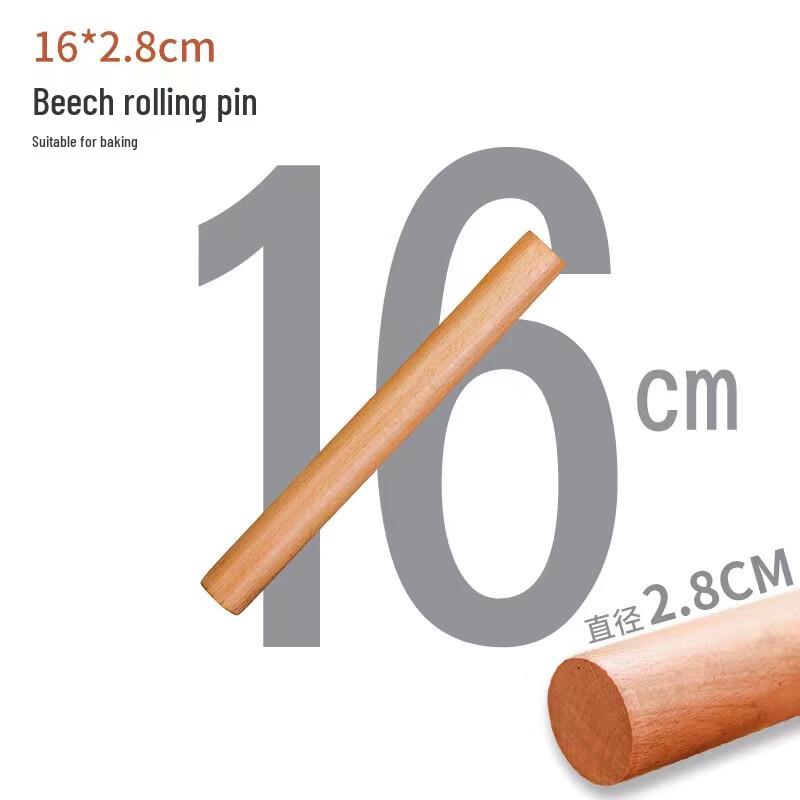 Zhaoran Beech & PP Rolling Pin with Glass Kneading Mat Set