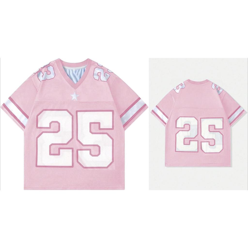 Men's and Women's Digital Pattern Jersey Short Sleeve Stripe Casual T-shirt Sports Shirt T-shirt