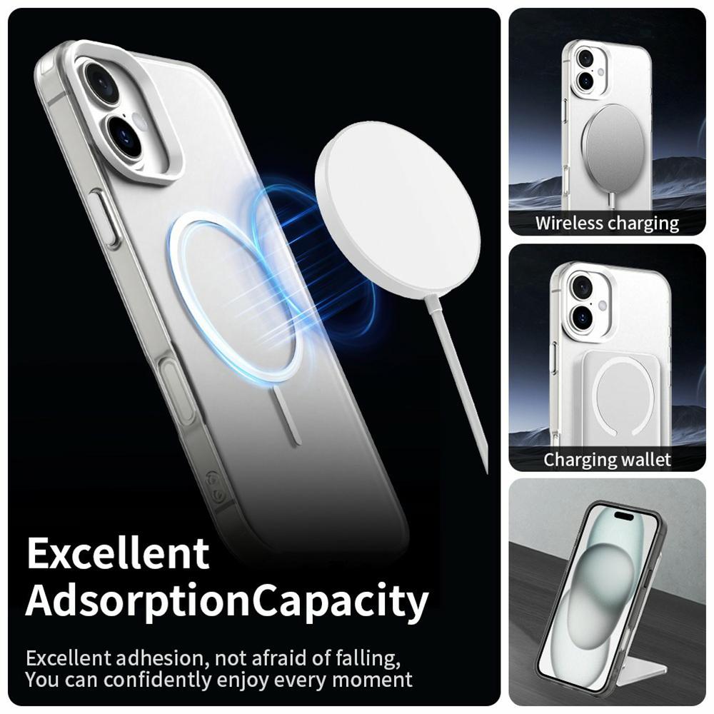 For iPhone 16 Plus Case Candy Color PC + TPU + PET Phone Cover Compatible with MagSafe