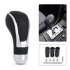 Automobile Leather Black Gear Shift Knob Universal M8 M10 M12 For Automatic Manual Transmission Car Shift Lever Gear Stick Shift