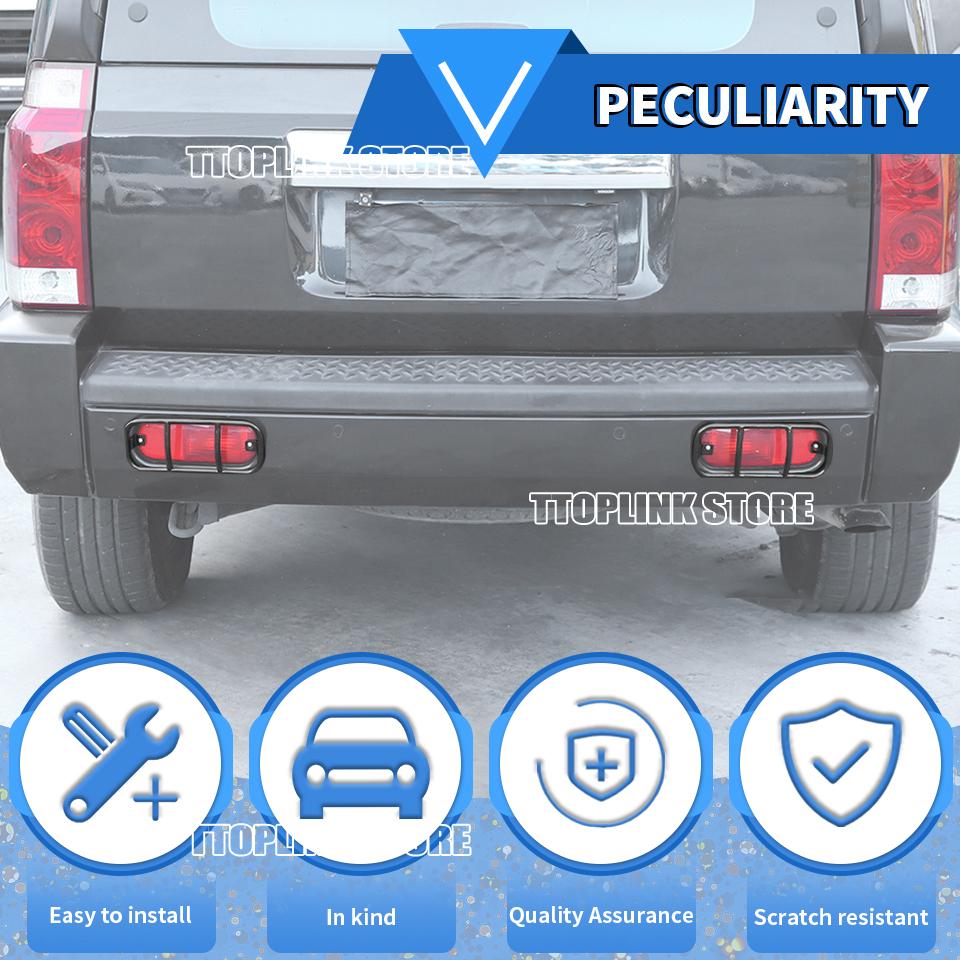 Exterior Rear Fog Lamp Protection Decoration Cover for Jeep Grand Commander 2006-2010 Car Accessories