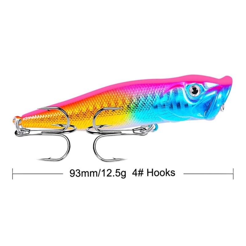 Colored Artificial Lures Features Double Hook and Slow Sinking Properties for Enhancing Fish Attraction