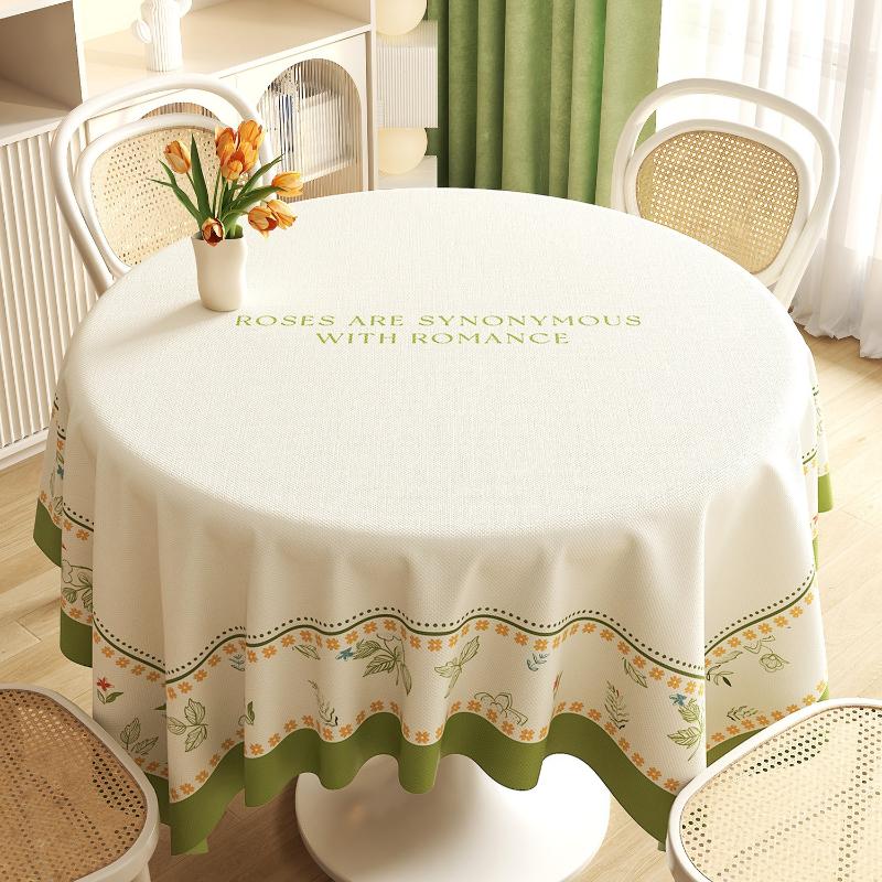 Environment protection Green and Fresh Rectangular Tablecloth Natural Sagging Anti Slip Silent Table Mat Thickened Encrypted Restaurant Decorat Fabric