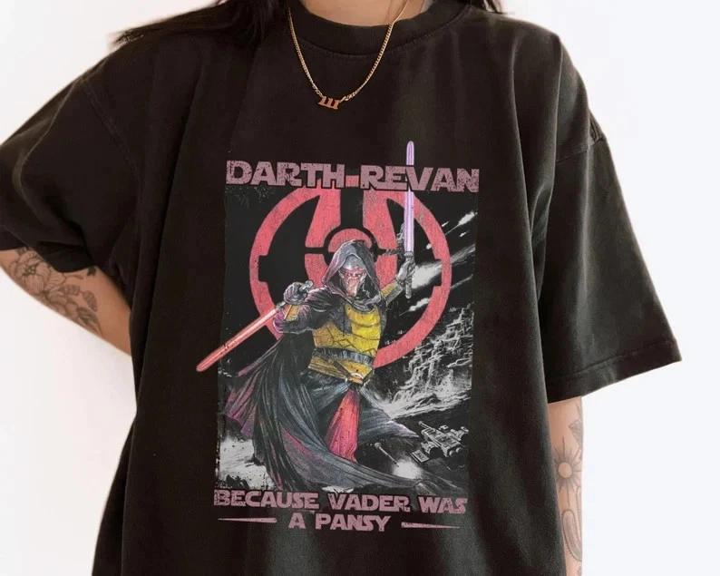 Star Wars Darth Revan Because Vader Was A Pansy TShirt Size S4XL S
