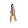 Uniqlo Solid Color Stand Collar Single Breasted Long Sleeve Shirt Women Shirts Khaki 451343-33
