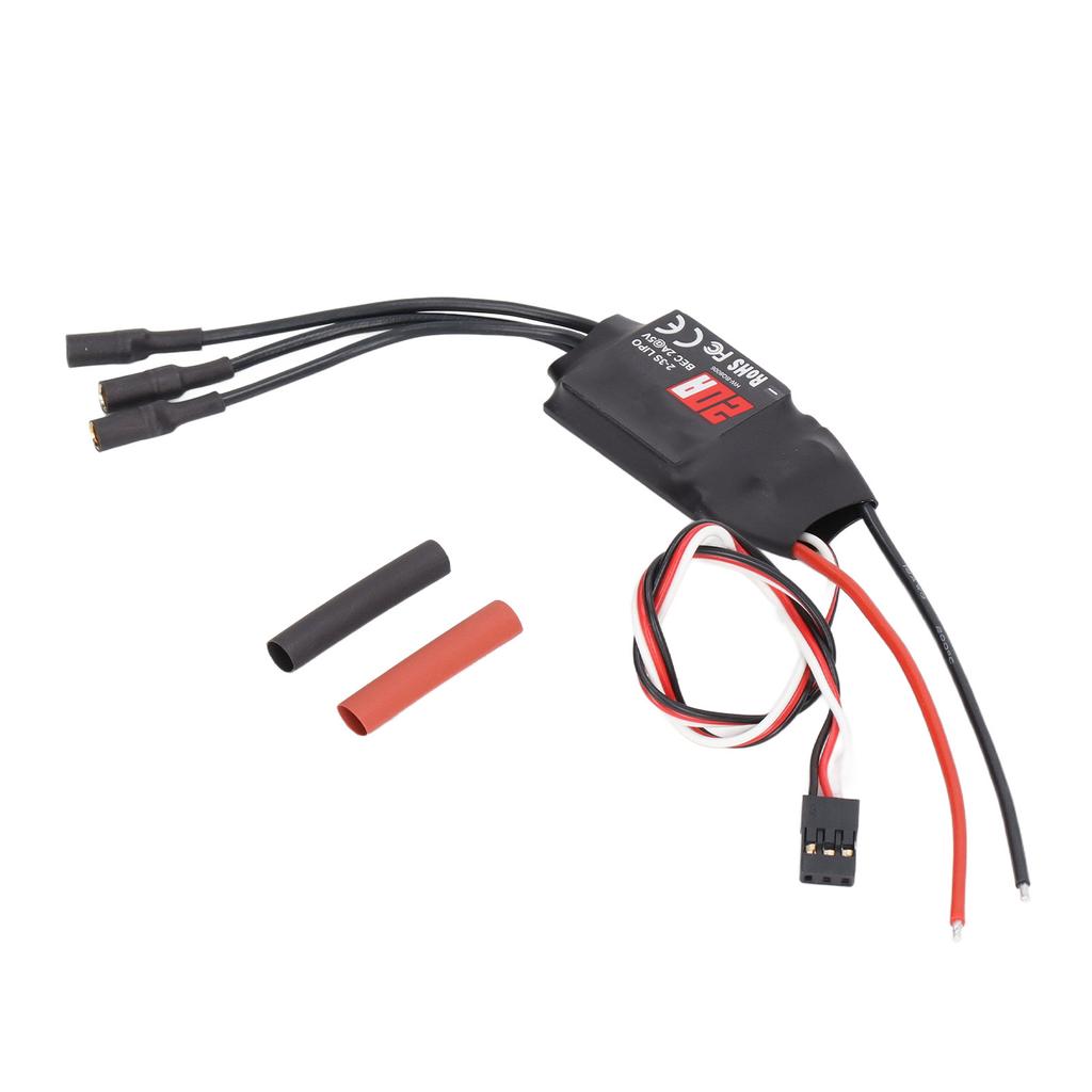 Controller di Velocità ESC Brushless RC 20A con Spina Banana da 3,5 mm Saldata Uscita BEC 5V 2A per Accessorio Droni Aerei RC