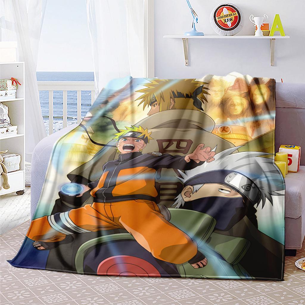 Japanese anime cartoon NARUTO famous Uzumaki Naruto blanket soft home furnishing nap decoration four seasons warm Sherpa blanket B12