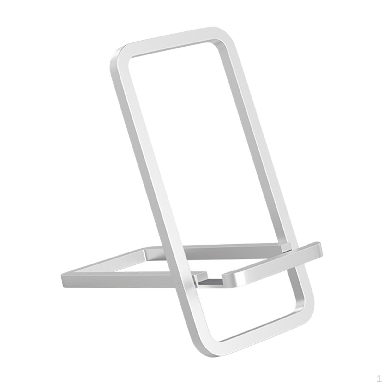 Adjustable Cell Phone Stand for Desktop and Travel - Compact Convenient Holder Home, Office, серебряный