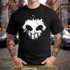 Shinigami Sign White Skull Bleach Anime T Shirt Vintage Washed Streetwear Designer Clothes Fashion Top For Everyday Wear