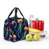 Psychedelic Bioluminescent Trippy Jellyfish Insulated Lunch Bag for Women Office Cooler Thermal Food Box Tote Lunch Boxes