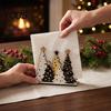 Weihnachts-Tischdeko Baum Serviettenhalter für Tische, Rustikaler Holz-Cocktail-Servietten-Spender im Farmhouse-Stil, Stehend für Küchentheke, Esstisch
