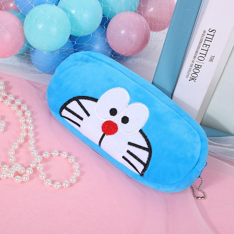 Korean Style Cartoon Plush Pencil Case & Coin Purse for Students