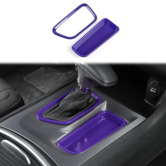 Purple Center Gear Shift Storage Tray Accessories Covers for Dodge Charger 2015+