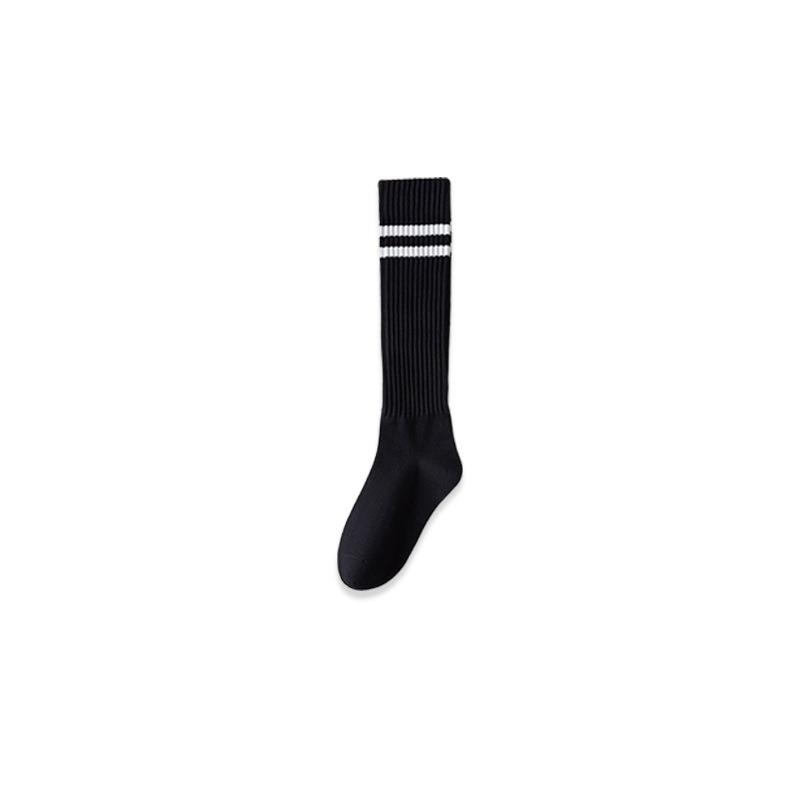 Female Spring and Autumn New Stripe Two Bar Thin College Wind Long Leg Socks