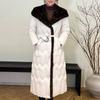 Plus Size L-7XL Fashion Winter Jackets Woman Long Parkas Hooded Faux Fur Collar Loose Thick Warm Overcoat Casual Women's Coats With Belt
