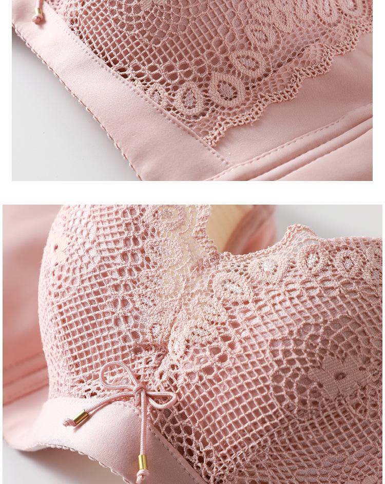 Ultra-Thick 8CM Cup Anti-Sagging Bra for Small Chest - Women's Gathered & Adjustable Design