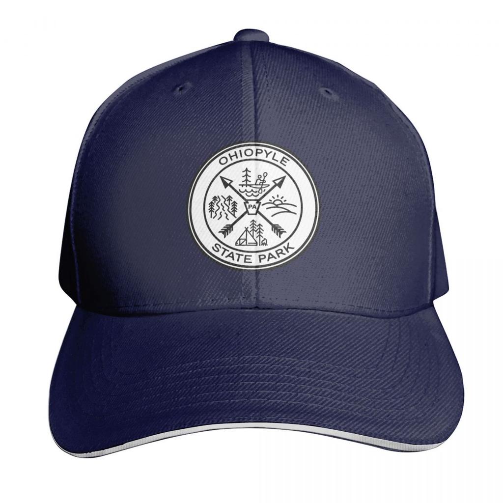 Ohiopyle State Park BW drawing Baseball Cap New Hat western Hat Trucker Hat New In For Unisex Womens