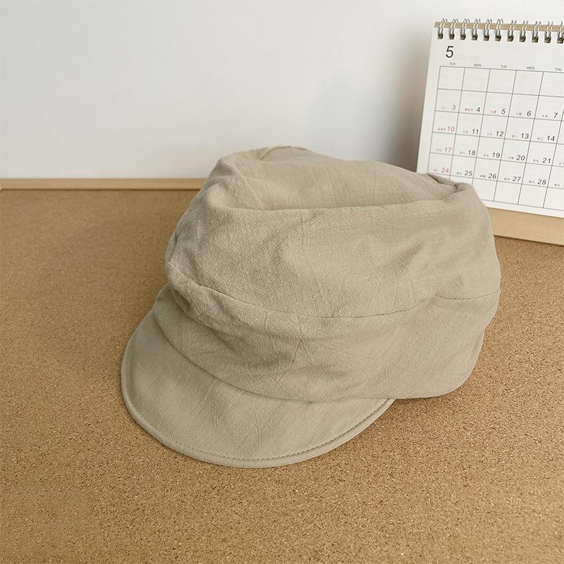 Japanese Wind Forward Hat Children'S Summer Big Head Circumference Versatile Newsboy Hat British Style Painter Hat Duck Tongue Beret