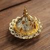 1PC Bruciatore di incenso Hollow Golden Tower Bruciatore a nafta in stile arabo Porta incensiere per la casa
