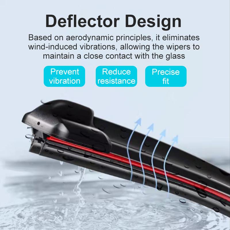 LHD Front Wipers For VW Volkswagen ID.6 Accessories 2024 -2025 Double-layer Rubber Wipers Windscreen Blades Car Accessories