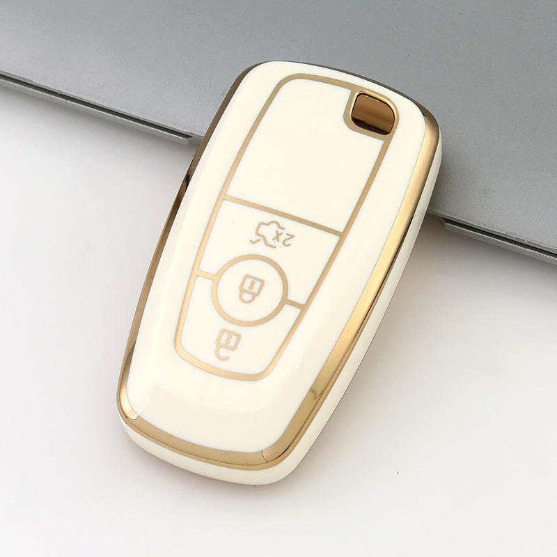 3 Buttons Car Key Case For Ford Edge Fusion Mustang Explorer F150 F250 F350 Ecosport Key Cover Protector Holder Shell Accessory