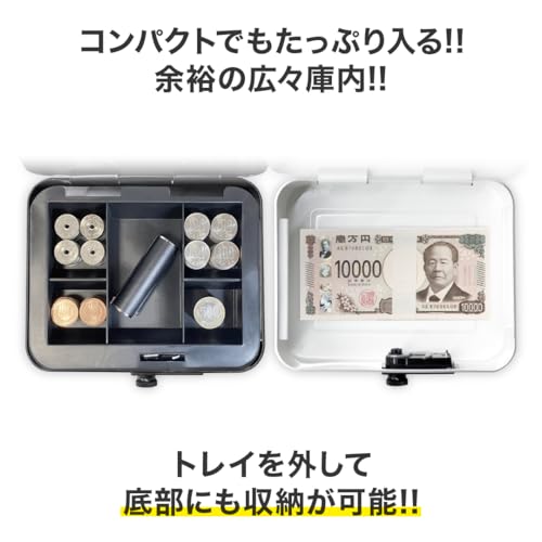 VOICE Portable Safe VSB-3-B, Dial Lock, A6 Size, Small, for Home and Office Use, W20 x D16 x H9cm (Black)